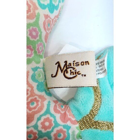 Maison Chic Mermaid Plush Stuffed Baby Doll Rag Doll Pink Teal Pigtails Lovey - Picture 3 of 6